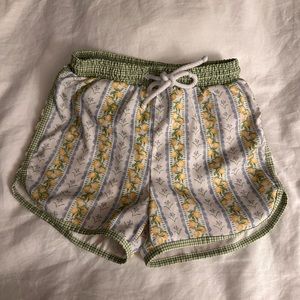 Lemon Print Boys Swim Trunks